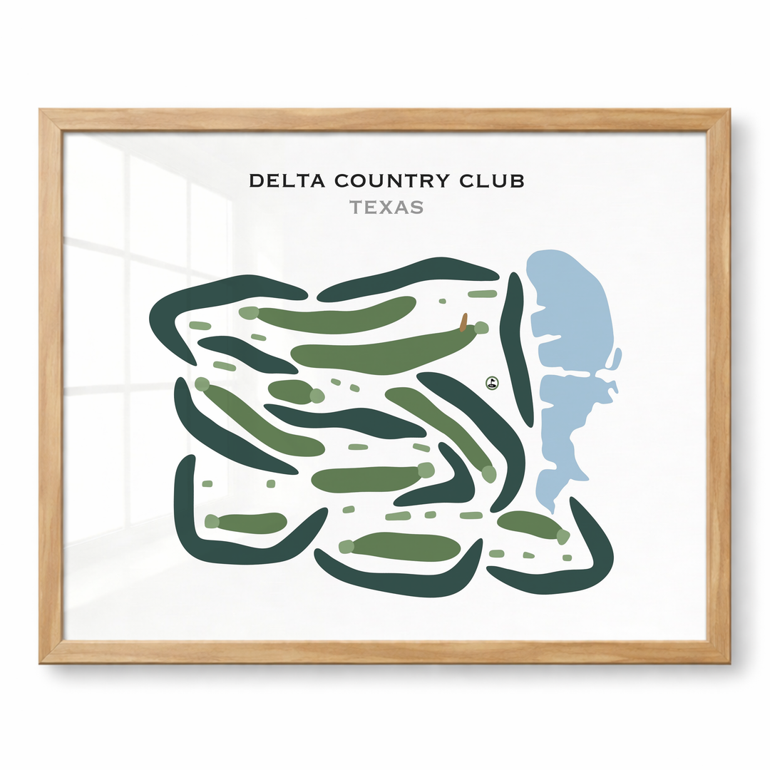 Delta Country Club, Texas - Printed Golf Courses