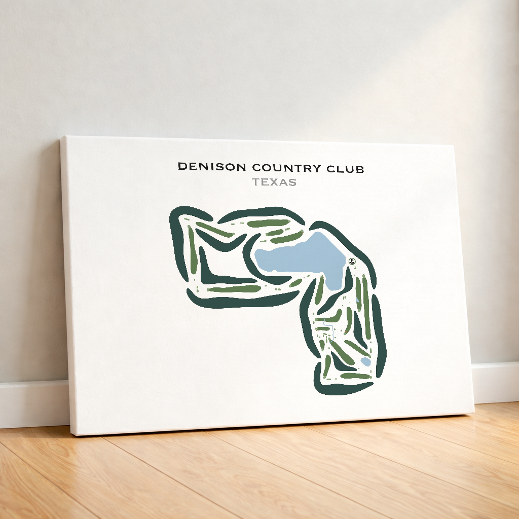 Denison Country Club, Texas - Printed Golf Courses