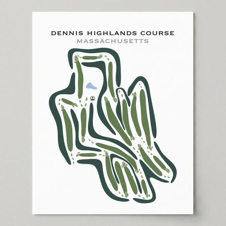 Dennis Highlands Golf Course, Massachusetts - Printed Golf Courses