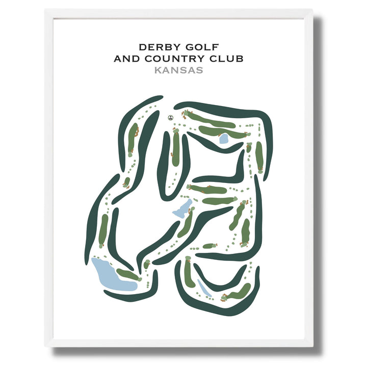 Derby Golf & Country Club, Kansas - Printed Golf Courses