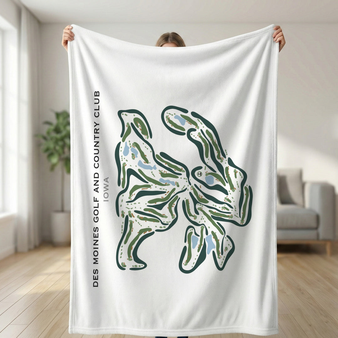 Des Moines Golf & Country Club, Iowa - Printed Golf Courses