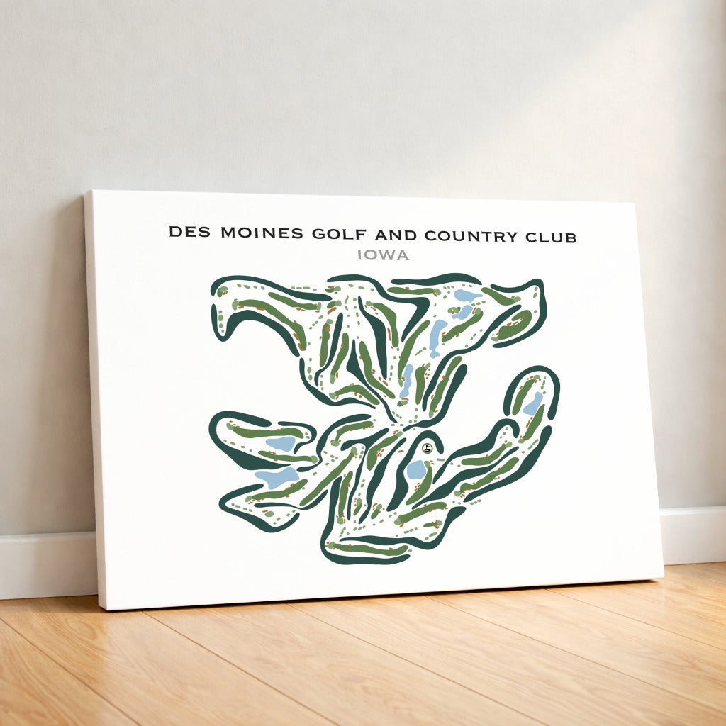 Des Moines Golf & Country Club, Iowa - Printed Golf Courses