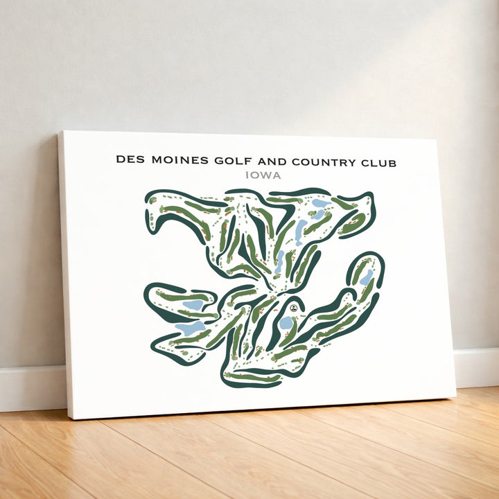 Des Moines Golf & Country Club, Iowa - Printed Golf Courses
