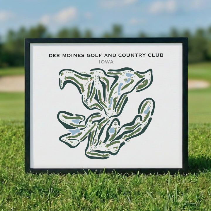 Des Moines Golf & Country Club, Iowa - Printed Golf Courses