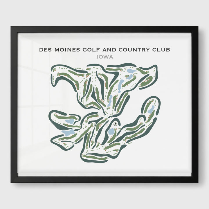 Des Moines Golf & Country Club, Iowa - Printed Golf Courses