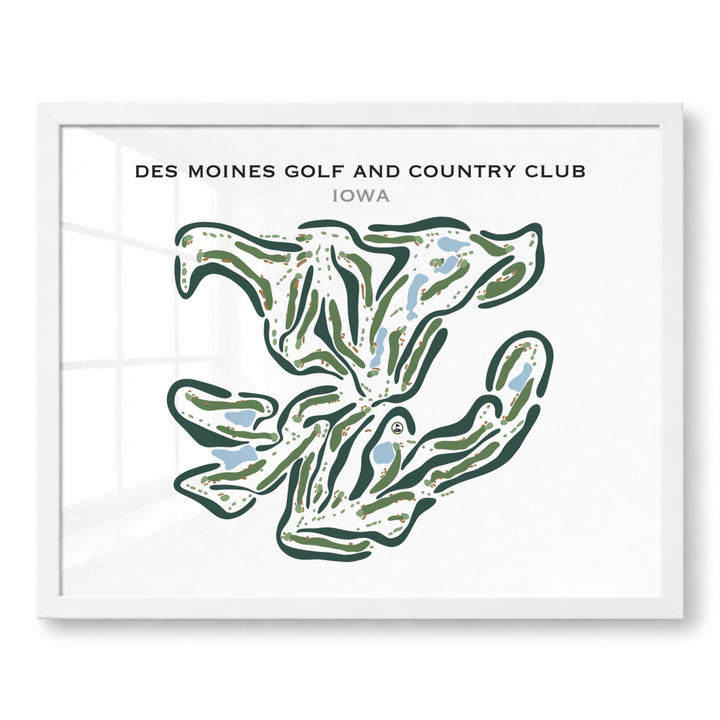 Des Moines Golf & Country Club, Iowa - Printed Golf Courses