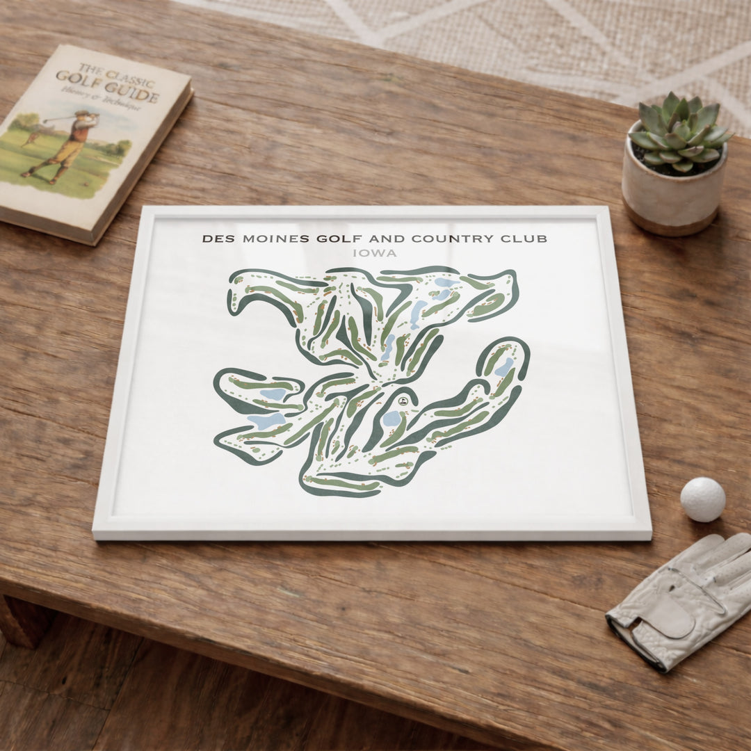 Des Moines Golf & Country Club, Iowa - Printed Golf Courses