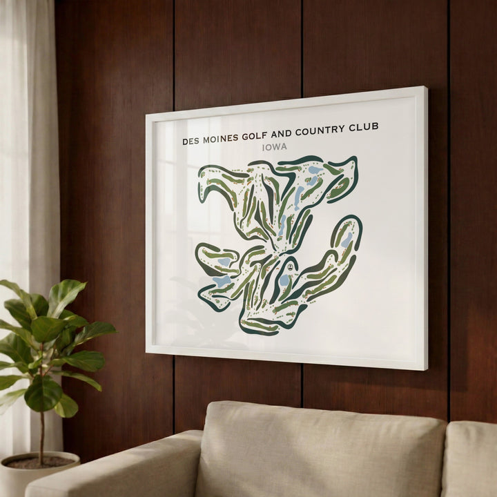 Des Moines Golf & Country Club, Iowa - Printed Golf Courses