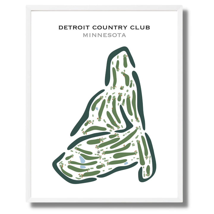 Detroit Country Club, Minnesota - Printed Golf Course