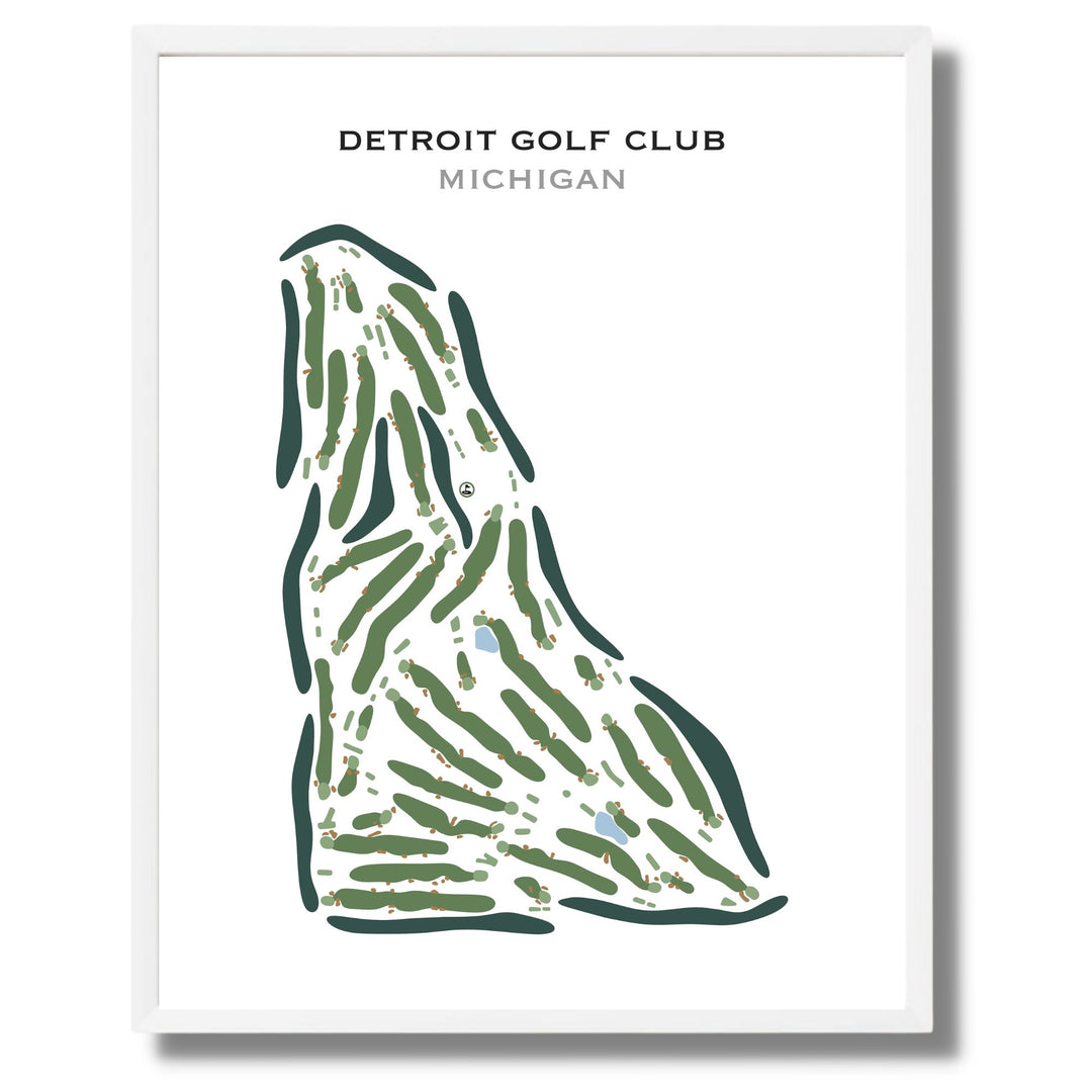 Detroit Golf Club, Michigan - Printed Golf Course