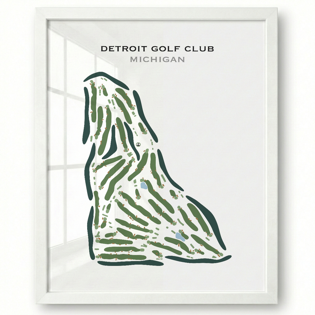 Detroit Golf Club, Michigan - Printed Golf Course