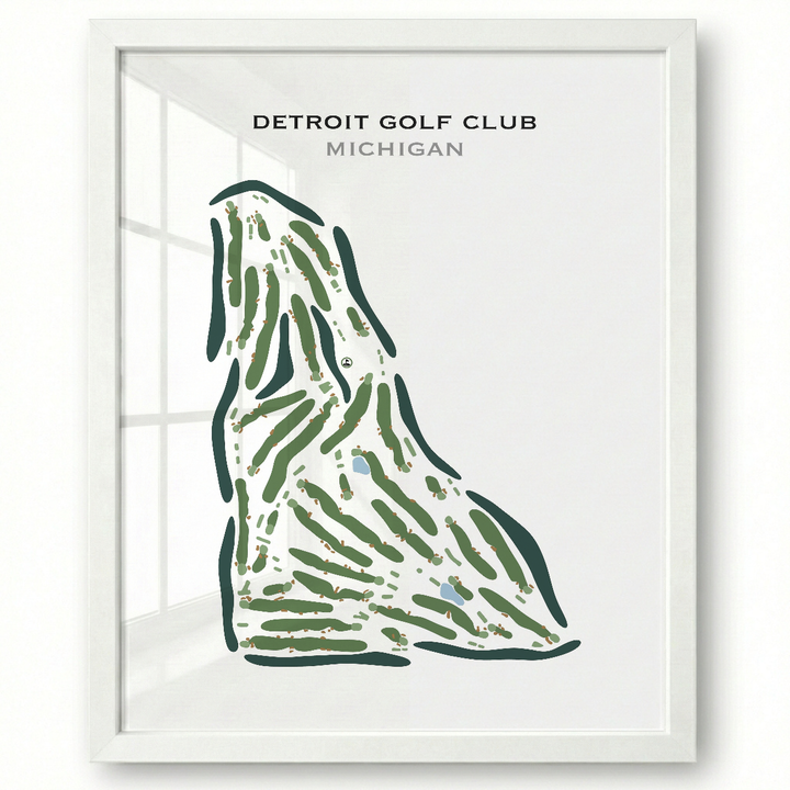 Detroit Golf Club, Michigan - Printed Golf Course