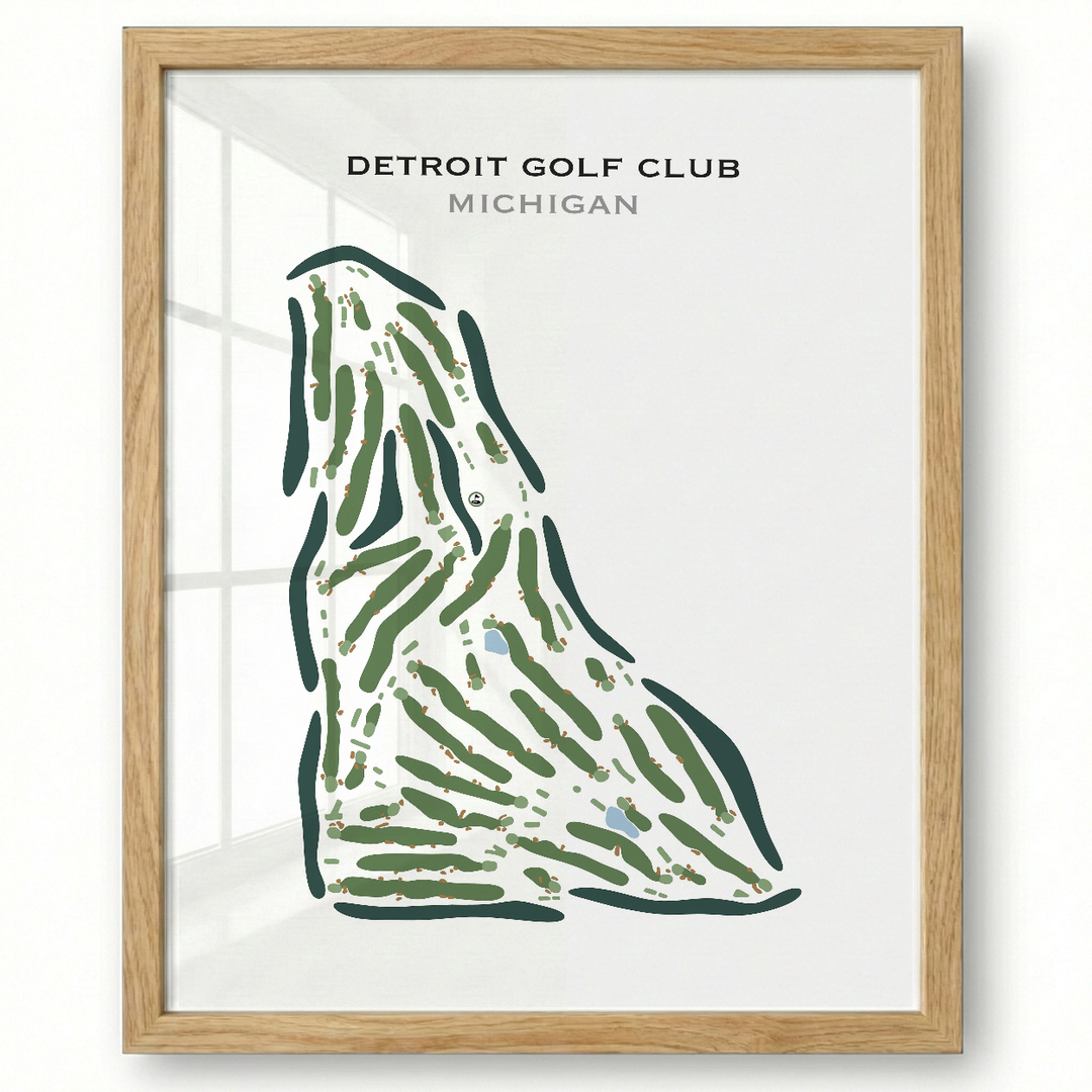 Detroit Golf Club, Michigan - Printed Golf Course