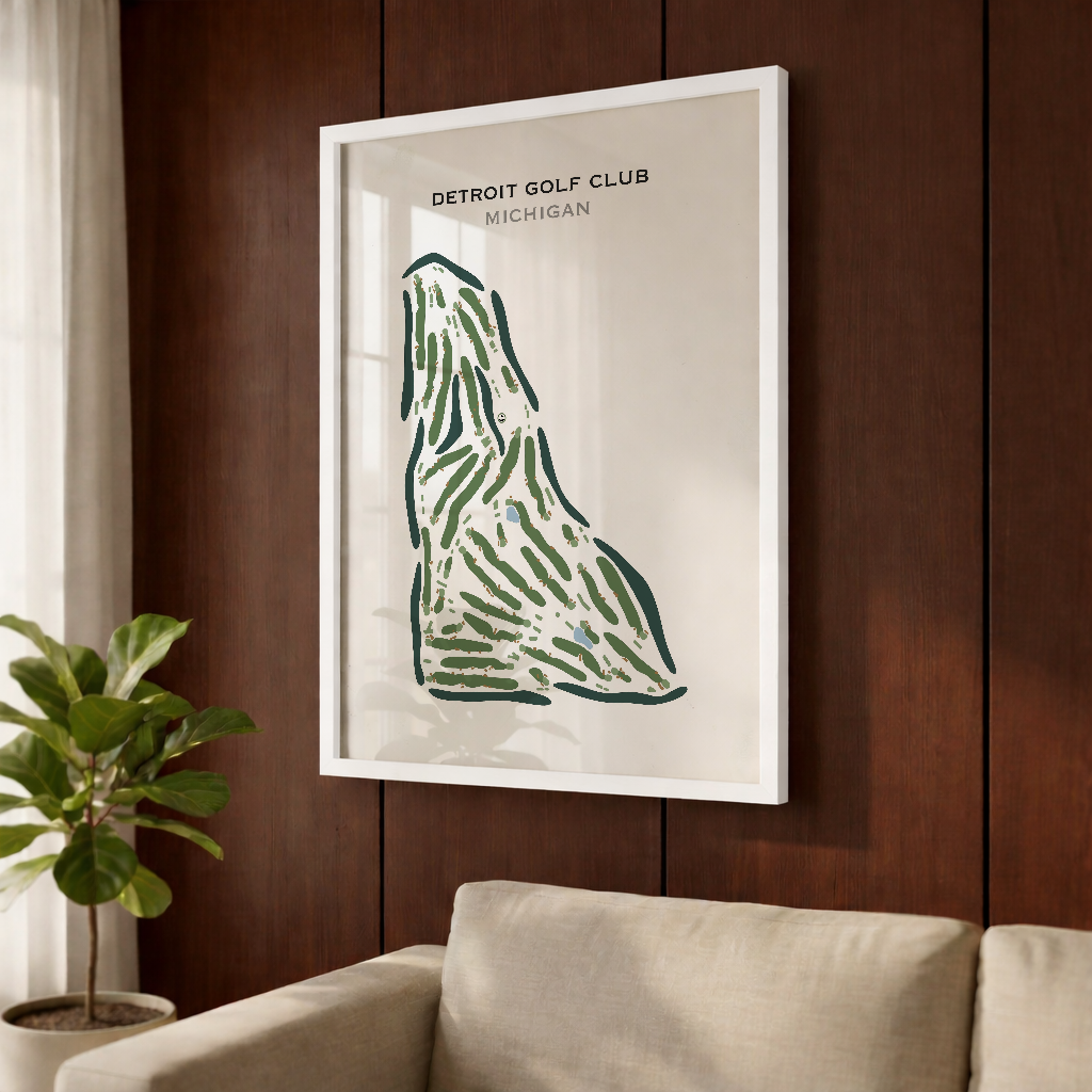 Detroit Golf Club, Michigan - Printed Golf Course