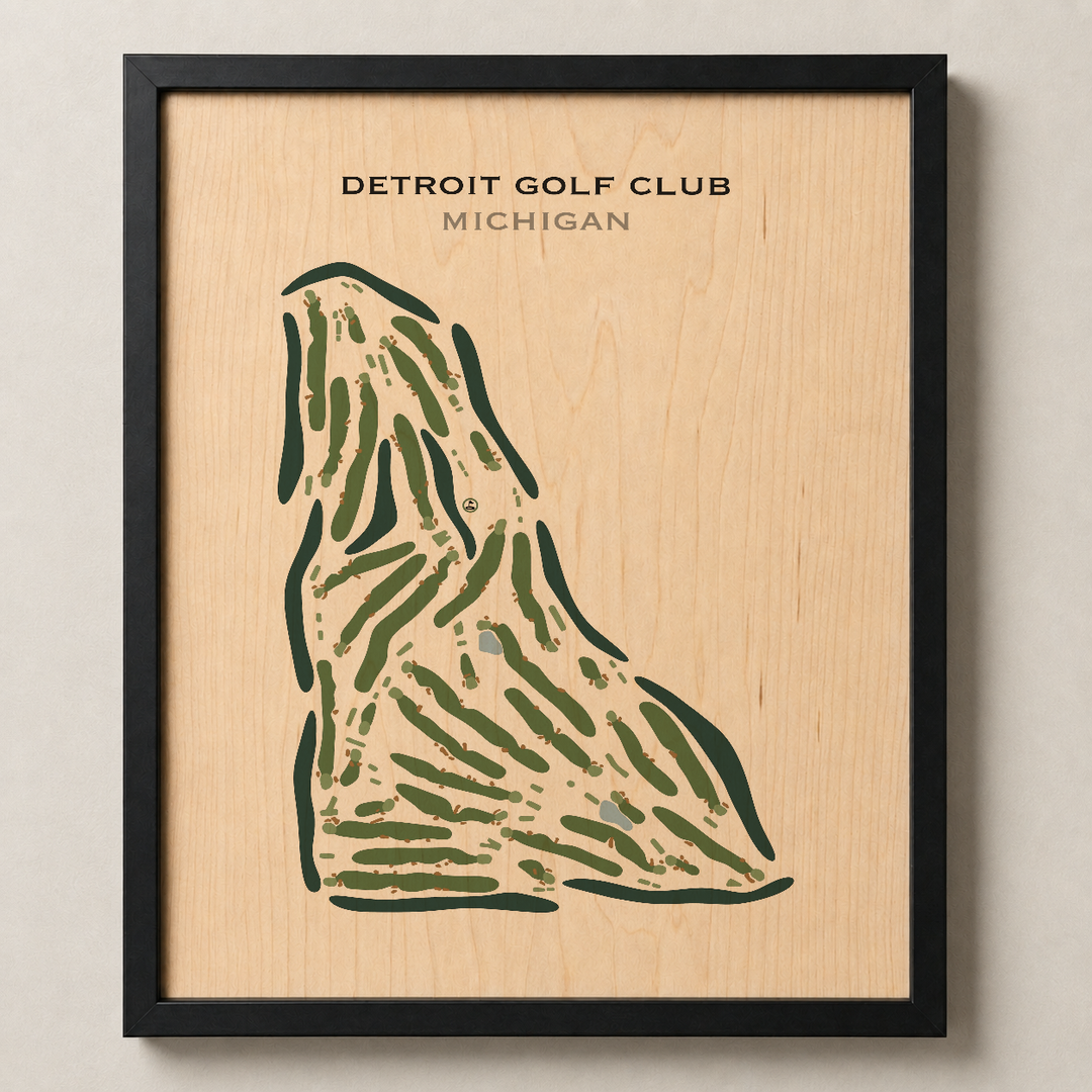 Detroit Golf Club, Michigan - Printed Golf Course
