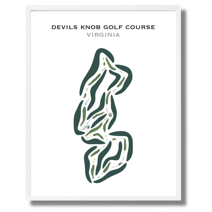 Devils Knob Golf Course, Virginia - Printed Golf Courses