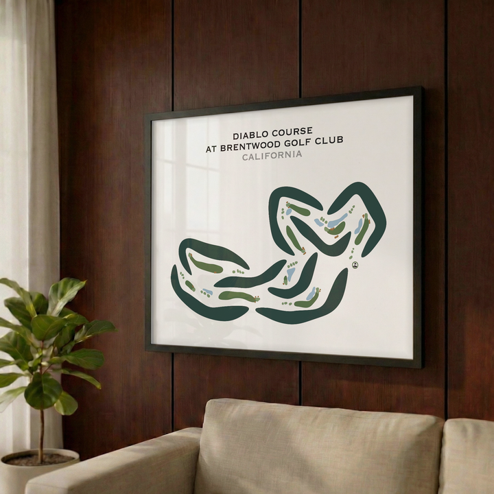 Diablo Course at Brentwood Golf Club, California - Printed Golf Courses