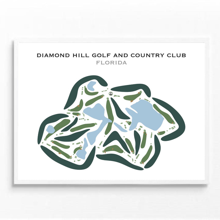Diamond Hill Golf & Country Club, Florida - Printed Golf Courses