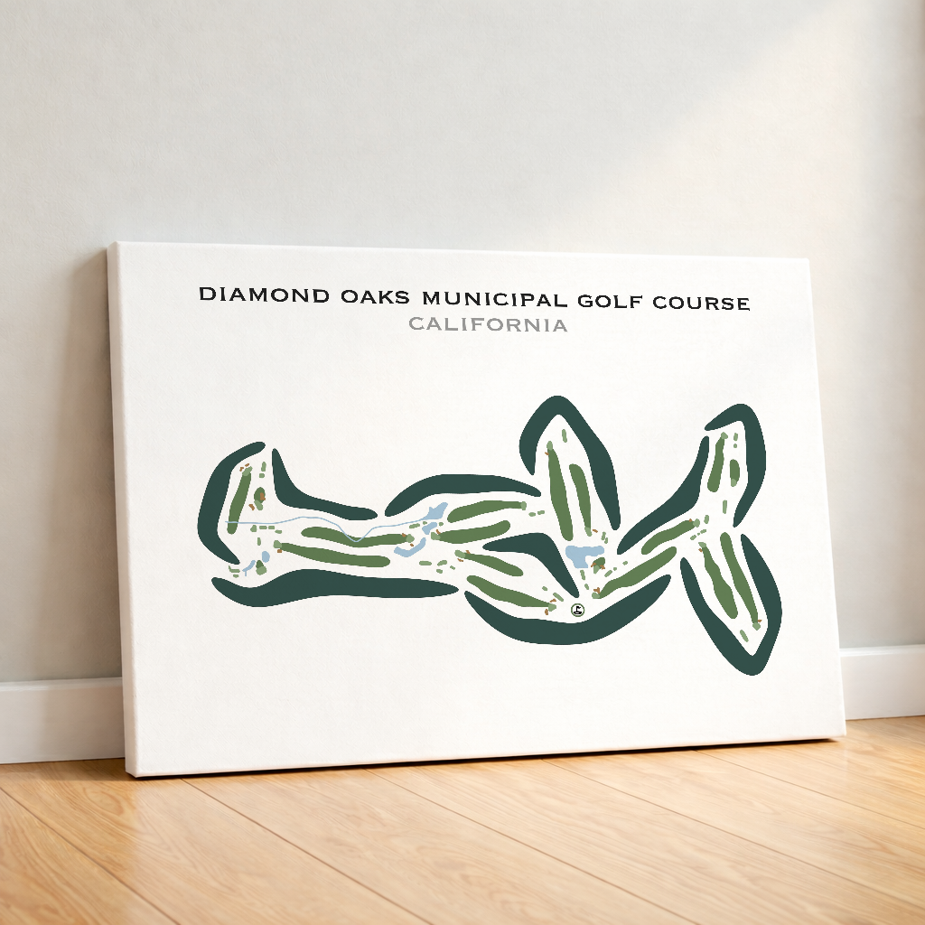 Diamond Oaks Municipal Golf Course, California - Printed Golf Courses