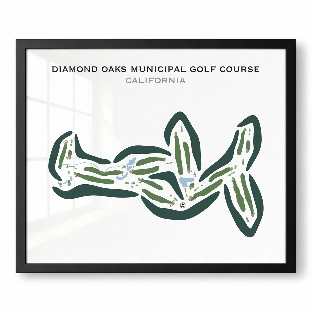Diamond Oaks Municipal Golf Course, California - Printed Golf Courses