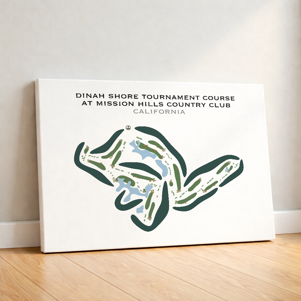 Dinah Shore Tournament Course at Mission Hills Country Club, California - Printed Golf Courses