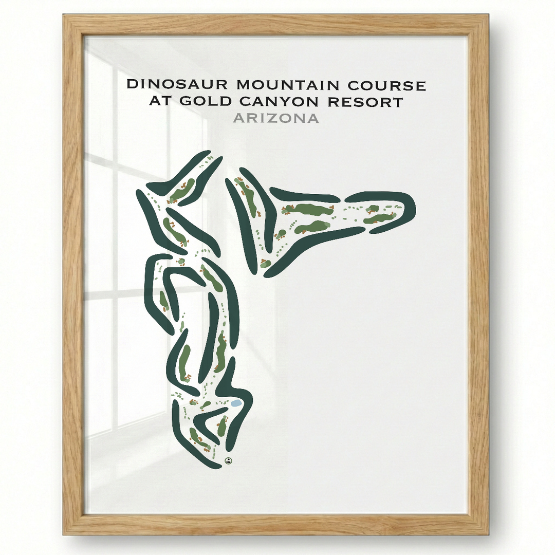 Dinosaur Mountain Golf Course at Gold Canyon Golf Resort, Arizona - Printed Golf Courses