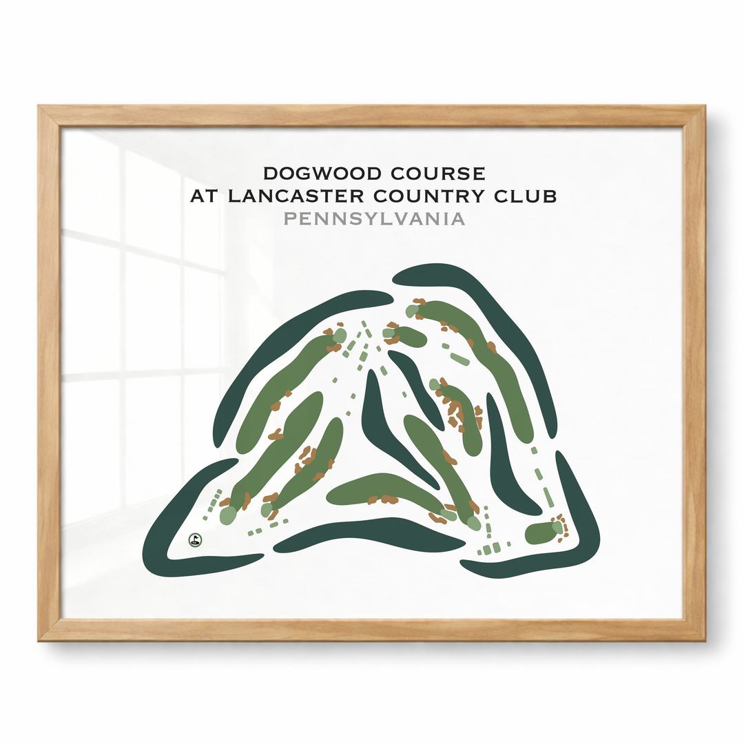 Dogwood Course at Lancaster Country Club, Pennsylvania - Printed Golf Courses