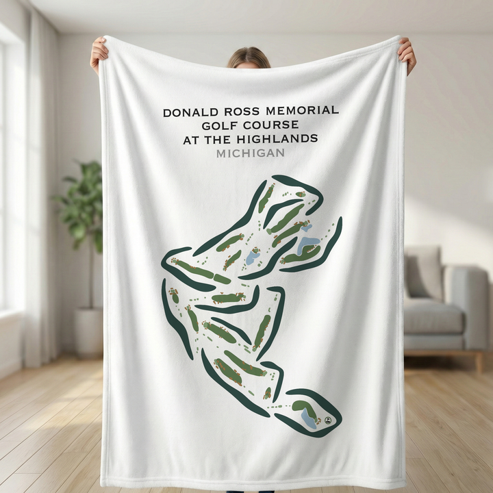 Donald Ross Memorial Golf Course At The Highlands, Michigan - Printed Golf Courses