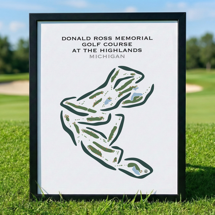 Donald Ross Memorial Golf Course At The Highlands, Michigan - Printed Golf Courses