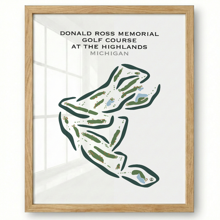 Donald Ross Memorial Golf Course At The Highlands, Michigan - Printed Golf Courses