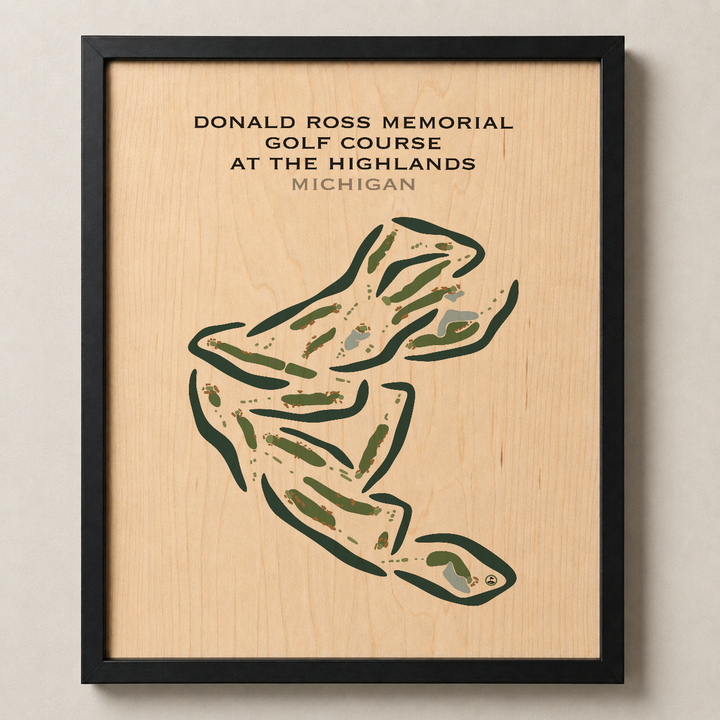 Donald Ross Memorial Golf Course At The Highlands, Michigan - Printed Golf Courses