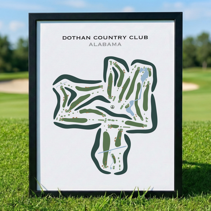 Dothan Country Club, Alabama (New Course Redesign in 2023) - Printed Golf Courses