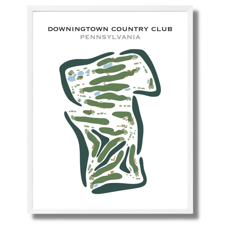 Downingtown Country Club, Pennsylvania - Printed Golf Course