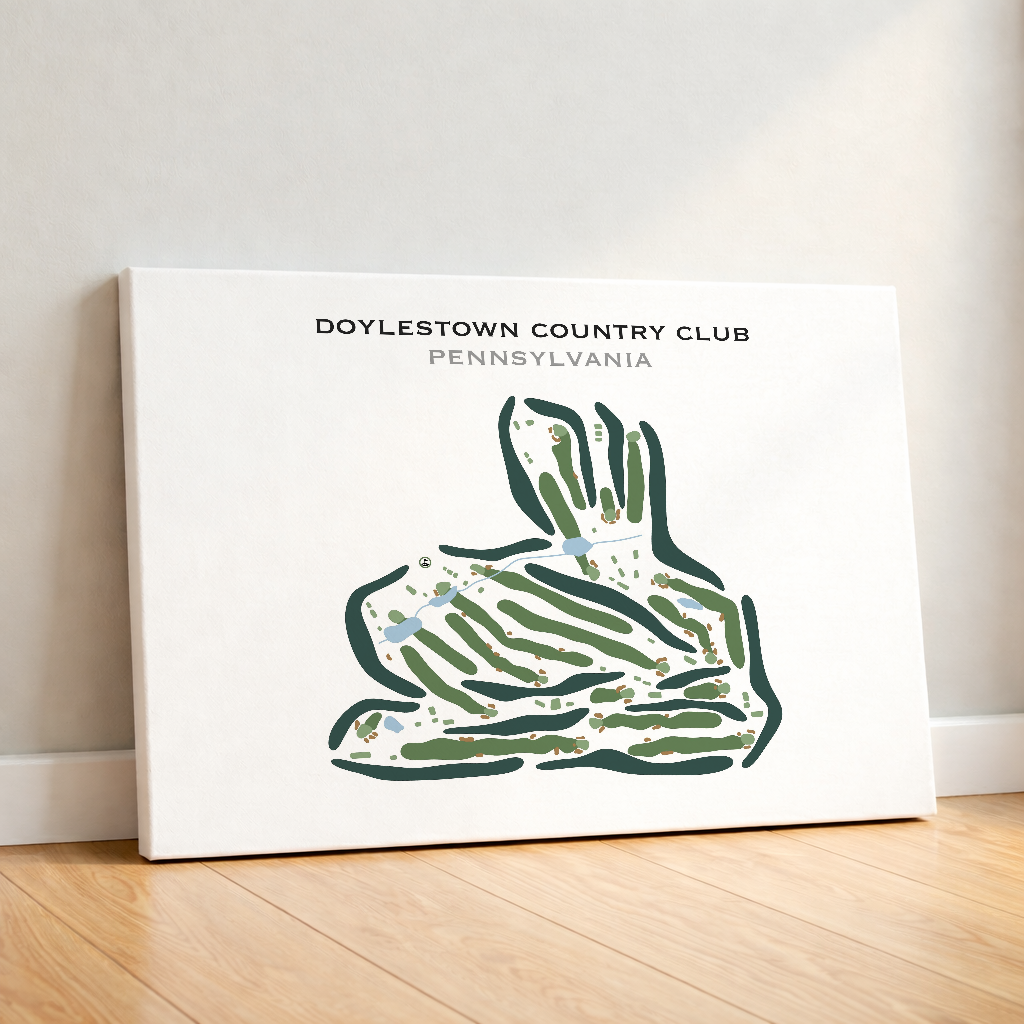 Doylestown Country Club, Pennsylvania - Printed Golf Course