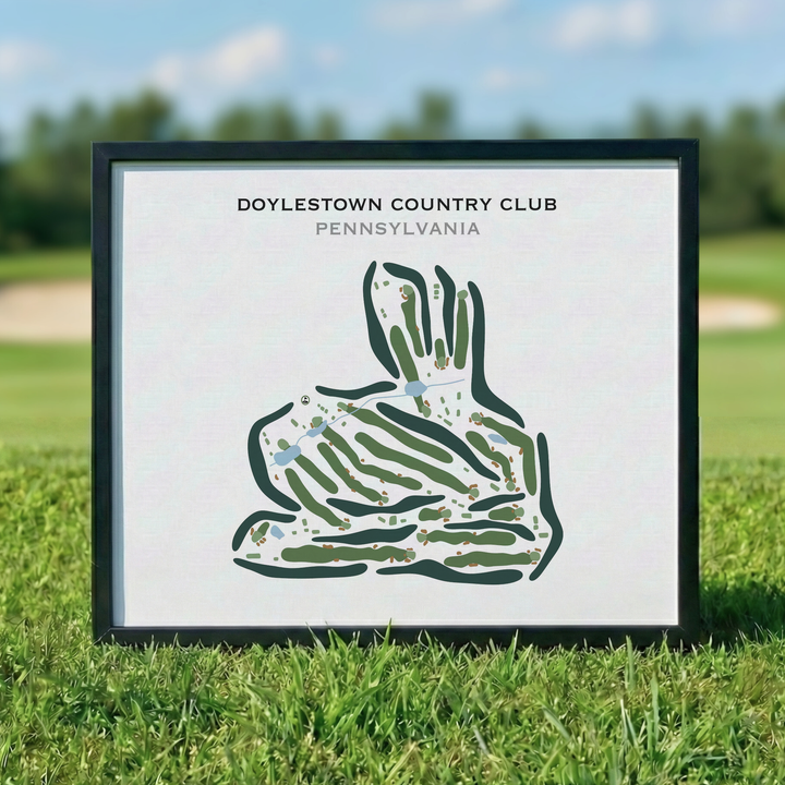 Doylestown Country Club, Pennsylvania - Printed Golf Course