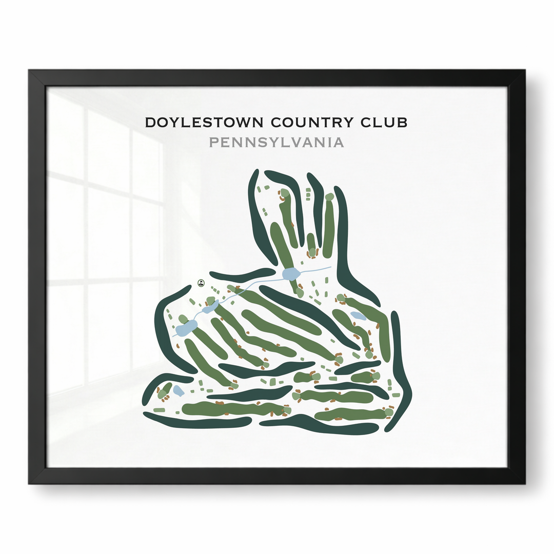 Doylestown Country Club, Pennsylvania - Printed Golf Course