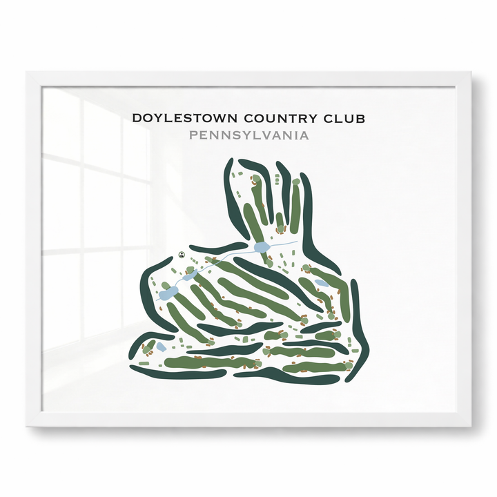 Doylestown Country Club, Pennsylvania - Printed Golf Course