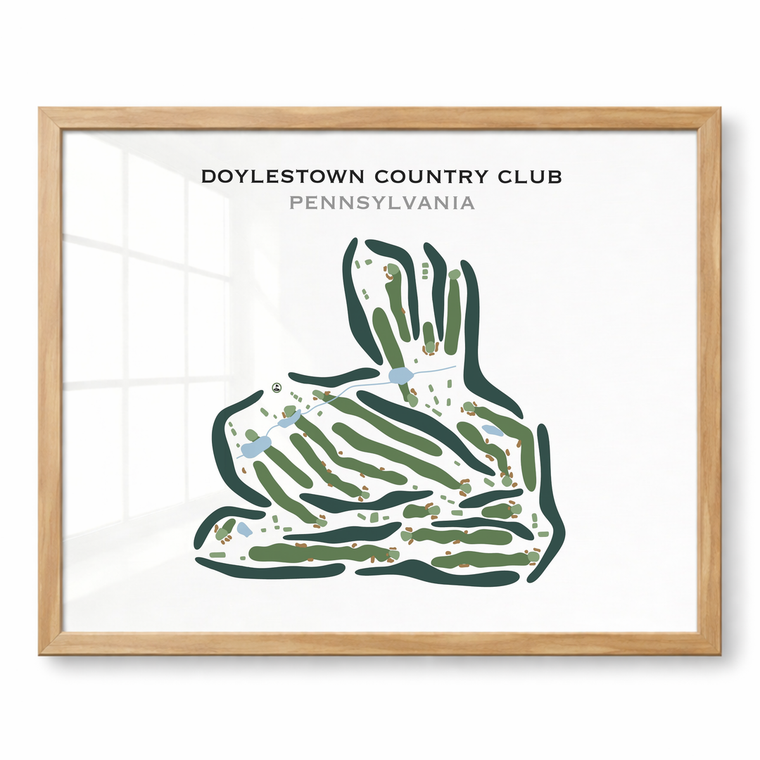 Doylestown Country Club, Pennsylvania - Printed Golf Course