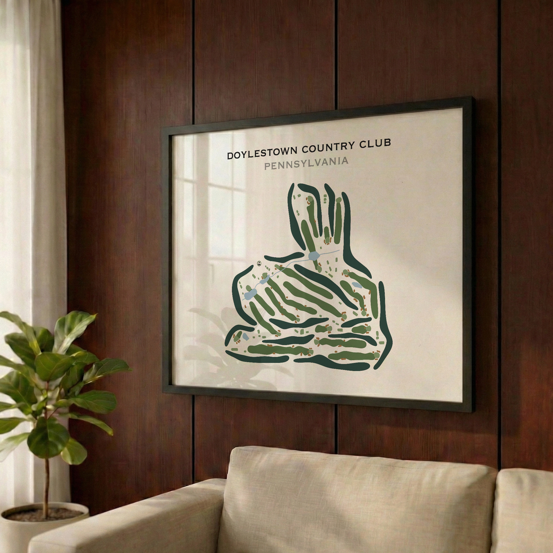 Doylestown Country Club, Pennsylvania - Printed Golf Course