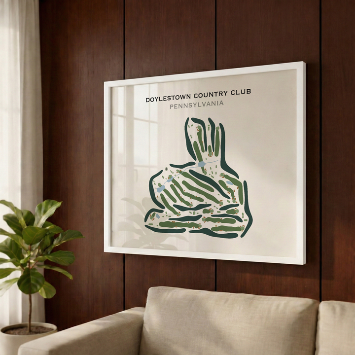 Doylestown Country Club, Pennsylvania - Printed Golf Course