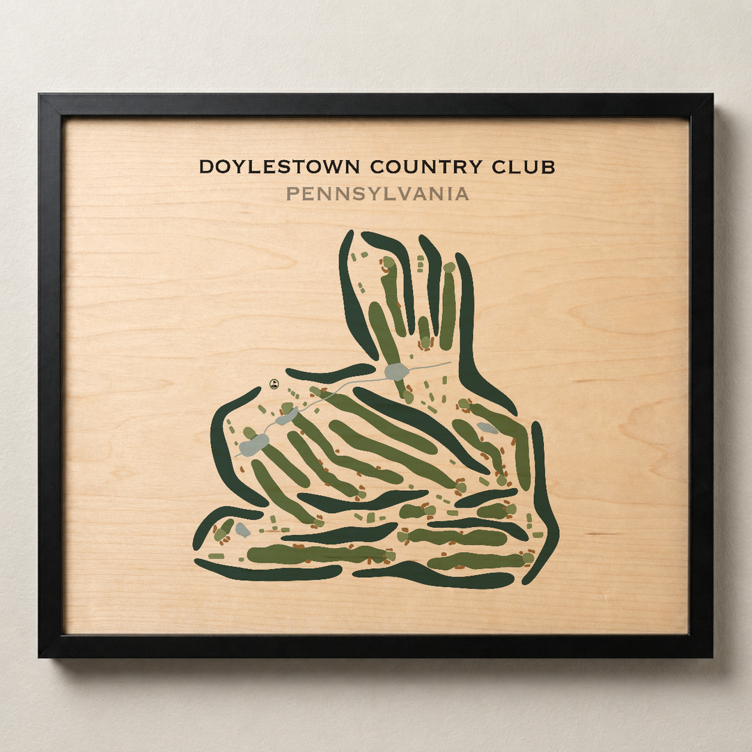 Doylestown Country Club, Pennsylvania - Printed Golf Course