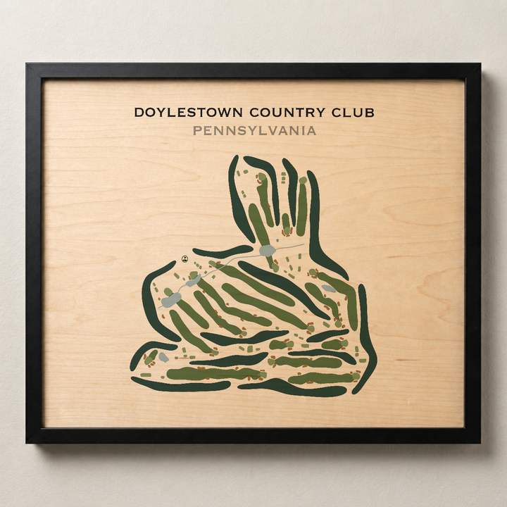 Doylestown Country Club, Pennsylvania - Printed Golf Course