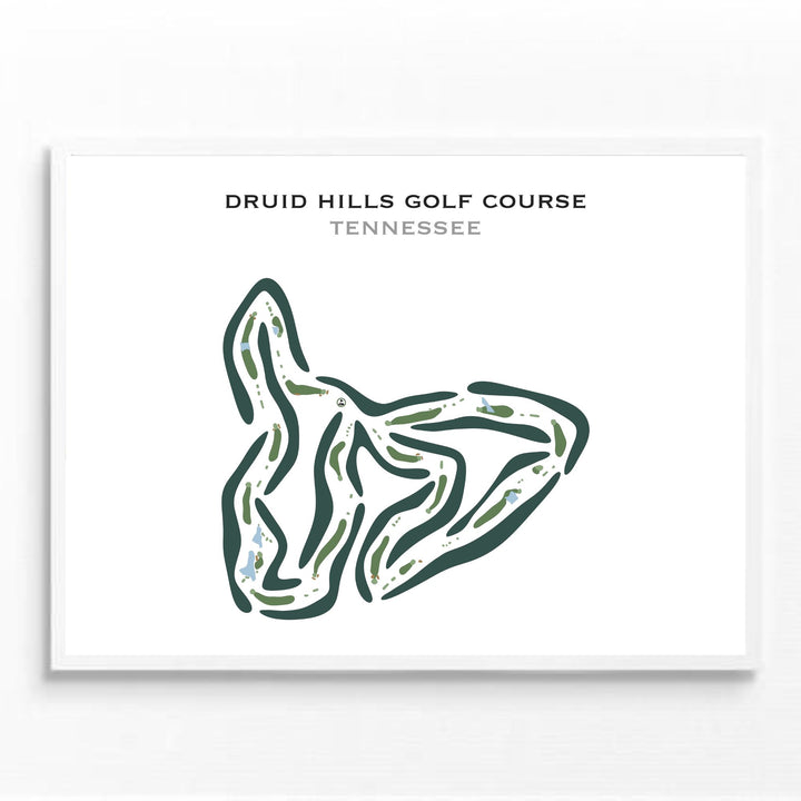 Druid Hills Golf Course, Tennessee - Printed Golf Courses