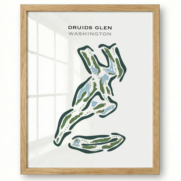 Druids Glen, Washington - Printed Golf Course