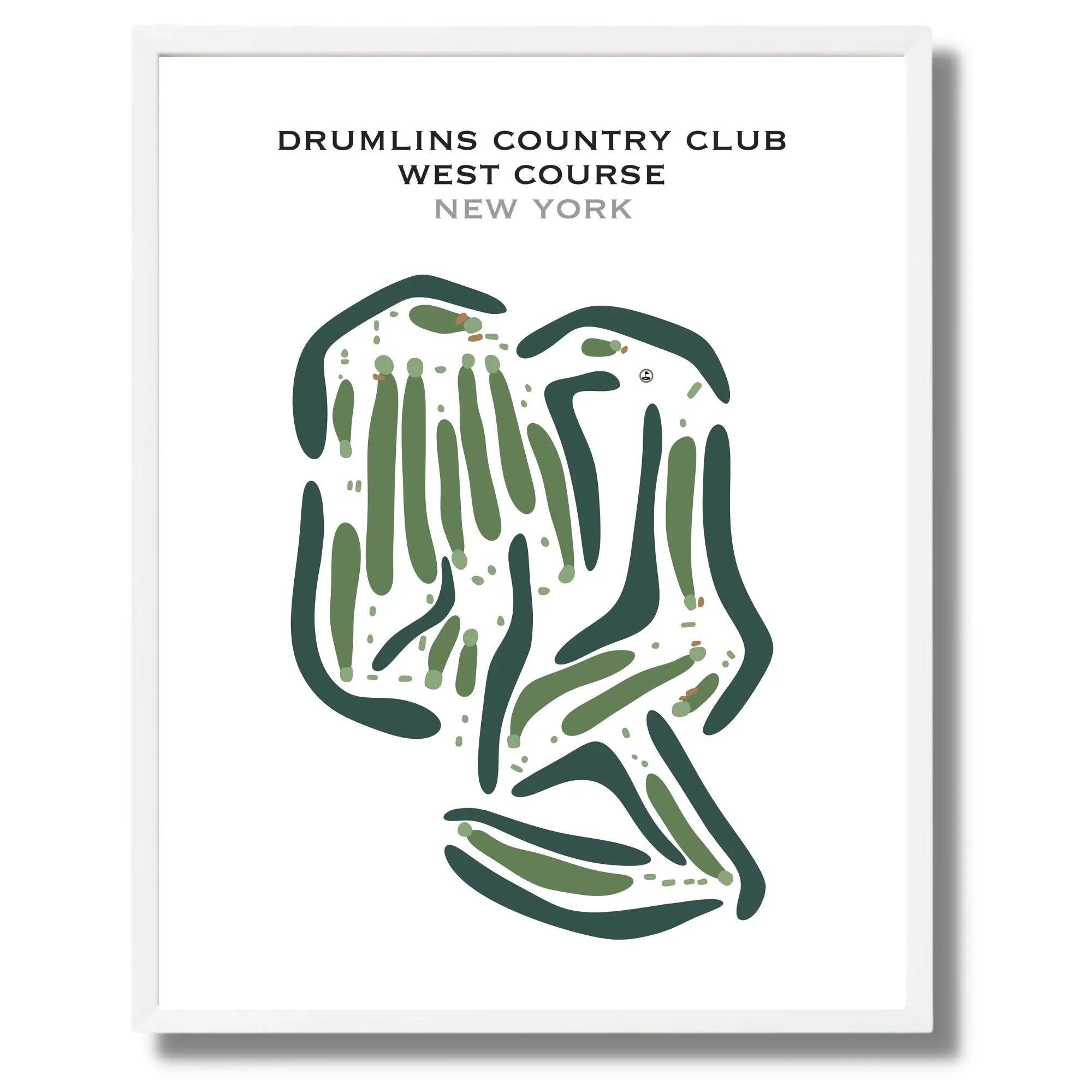 Buy the best printed golf course Drumlins Country Club West Course