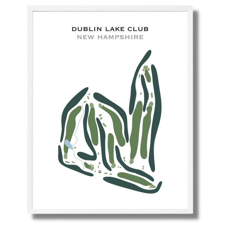 Dublin Lake Club, New Hampshire - Printed Golf Course