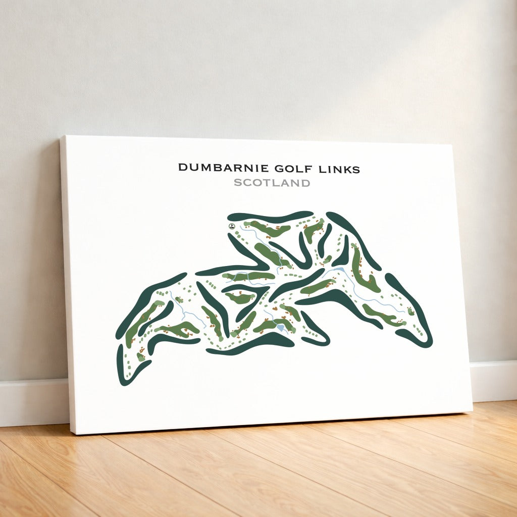 Dumbarnie Golf Links, Scotland - Printed Golf Course