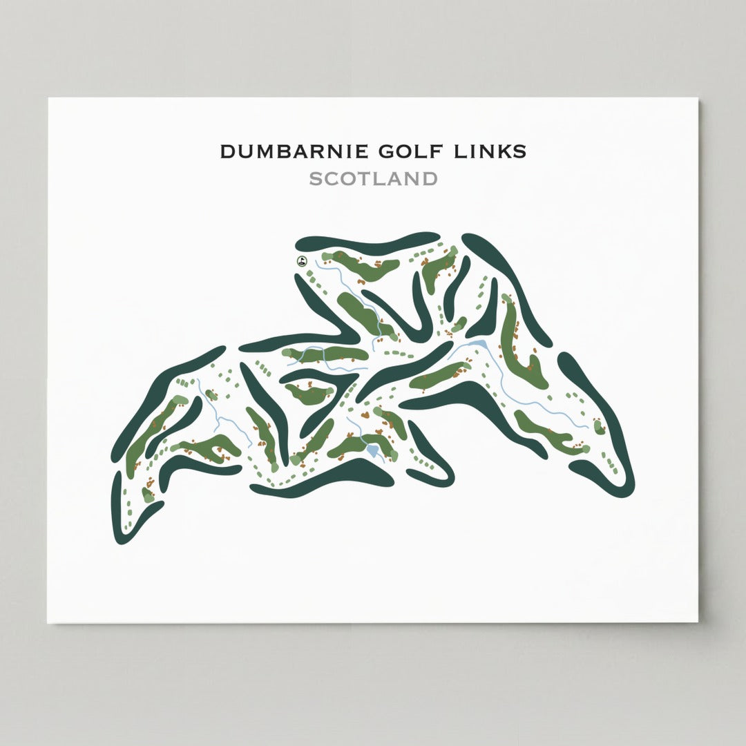 Dumbarnie Golf Links, Scotland - Printed Golf Course