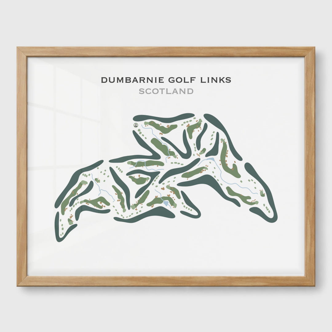 Dumbarnie Golf Links, Scotland - Printed Golf Course