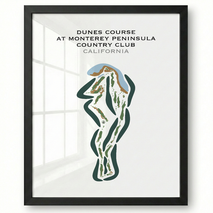 Dunes Course at Monterey Peninsula Country Club, California - Printed Golf Courses